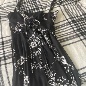 Black and White Floral Dress